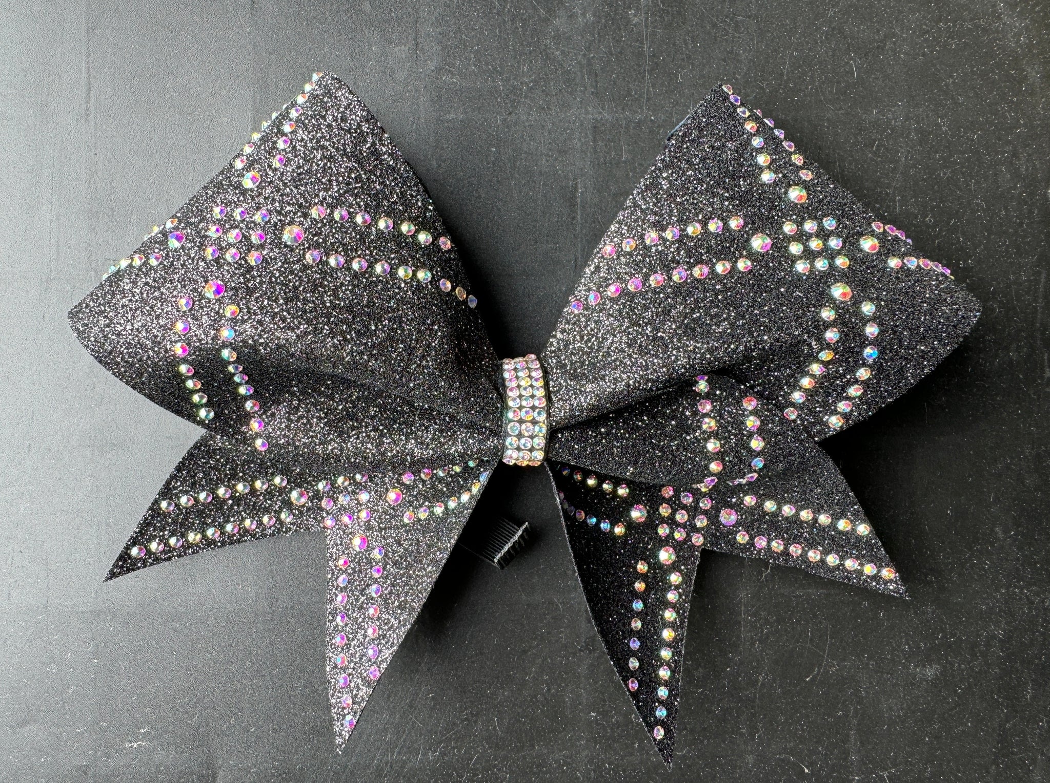 Free People Pistols Bedazzeled Bow in Hematite | NWT Natalie Bow - Silver Flames – The Bow Place main image 3