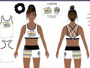 Open image in slideshow, Practice Wear White and Black w/ yellow stripe Top Gun
